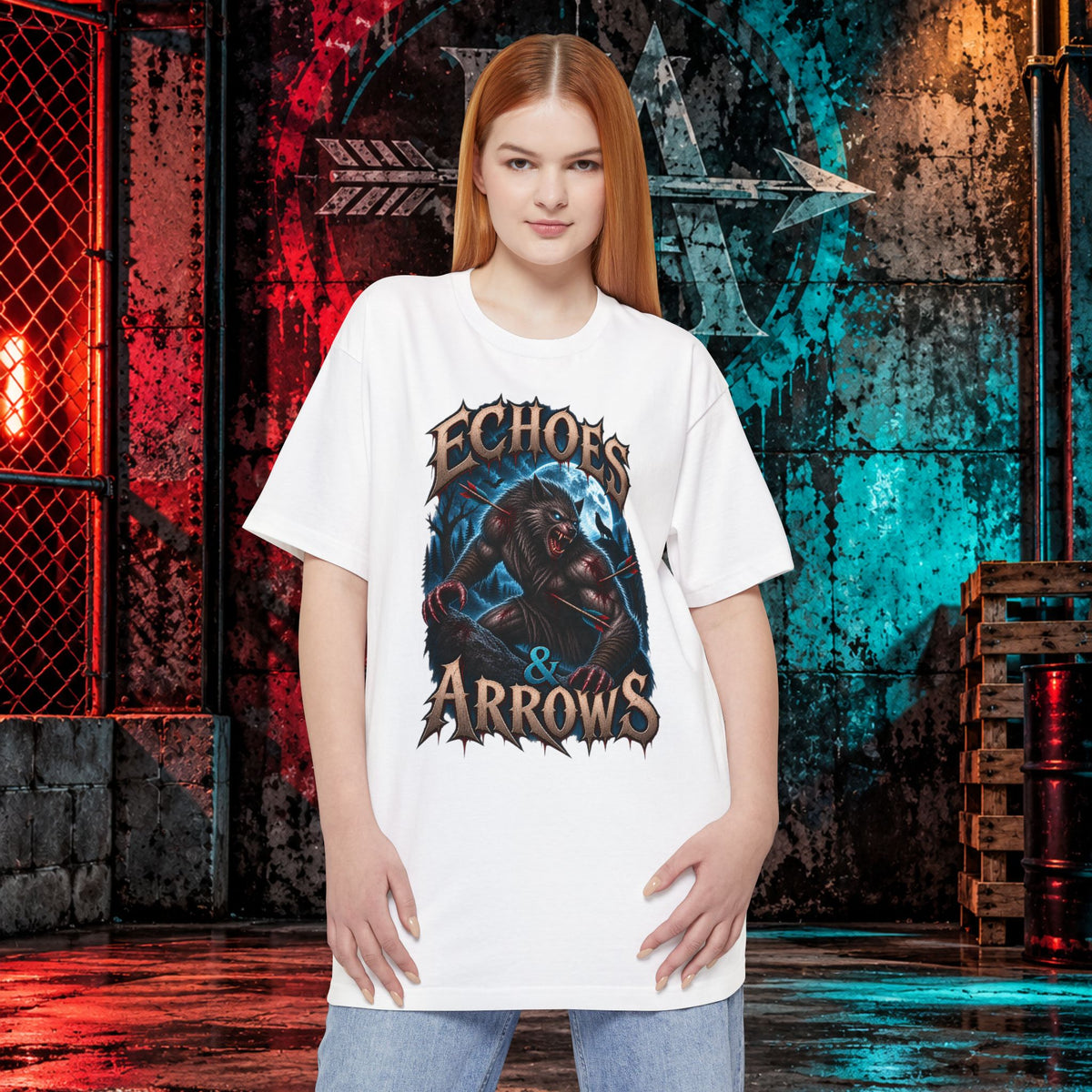 Long Body Fit- Echoes and Arrows Werewolf Shirt
