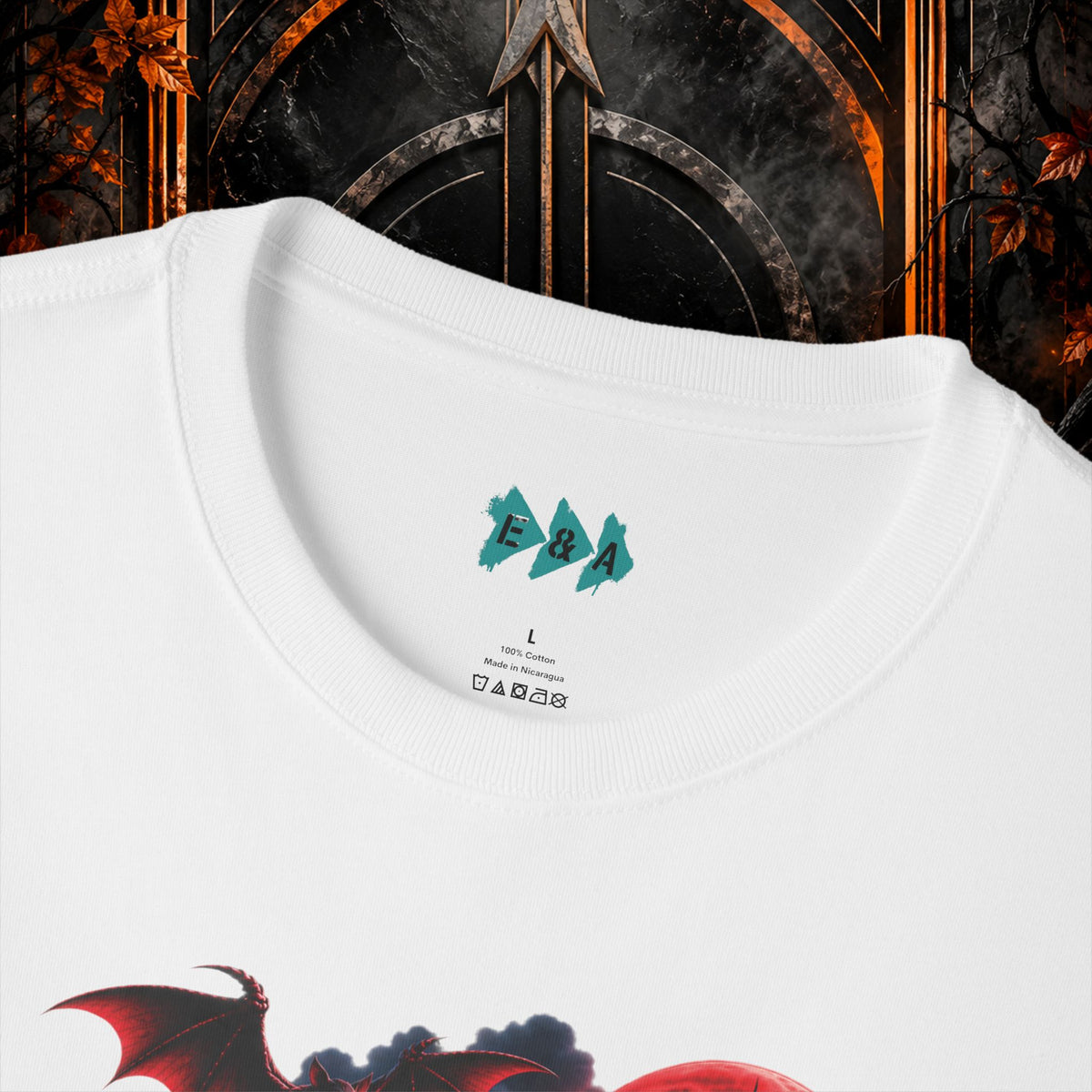 Oversized Boxy Fit -Echoes & Arrows Vampire Graphic Tee