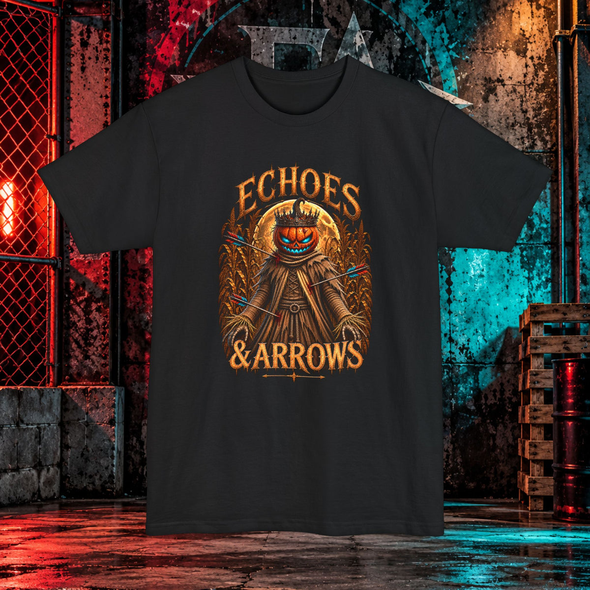 Long Body Fit- Echoes & Arrows Pumpkin King Shirt