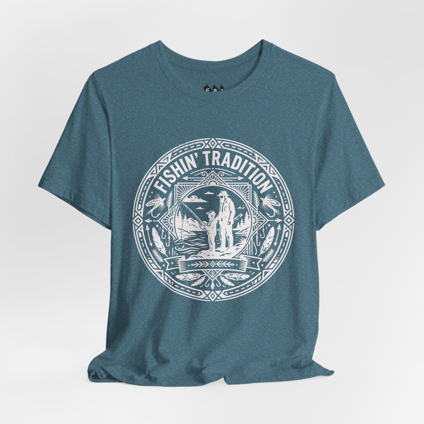 Fishin' Tradition Fishing Badge T-Shirt | Outdoor Angler Tee