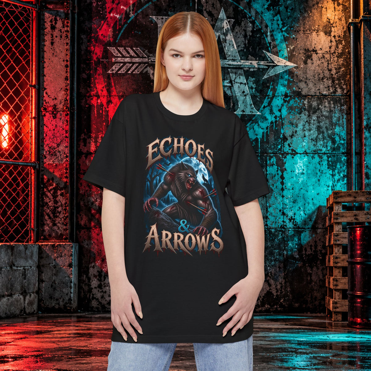 Long Body Fit- Echoes and Arrows Werewolf Shirt