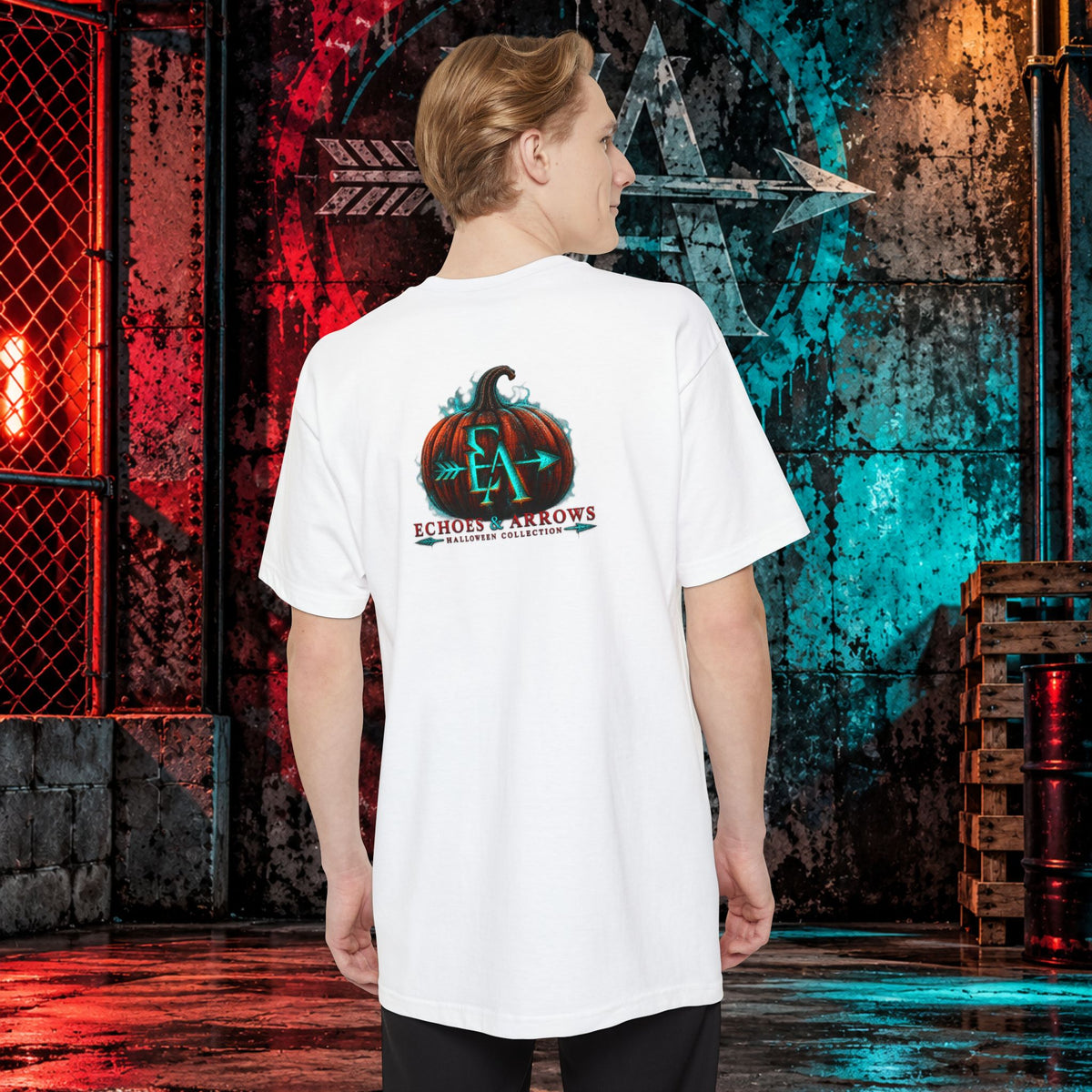 Long Body Fit- Echoes & Arrows Pumpkin King Shirt