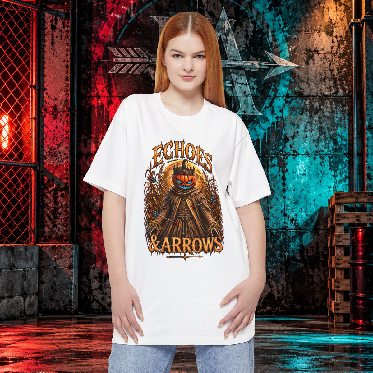 Long Body Fit- Echoes & Arrows Pumpkin King Shirt