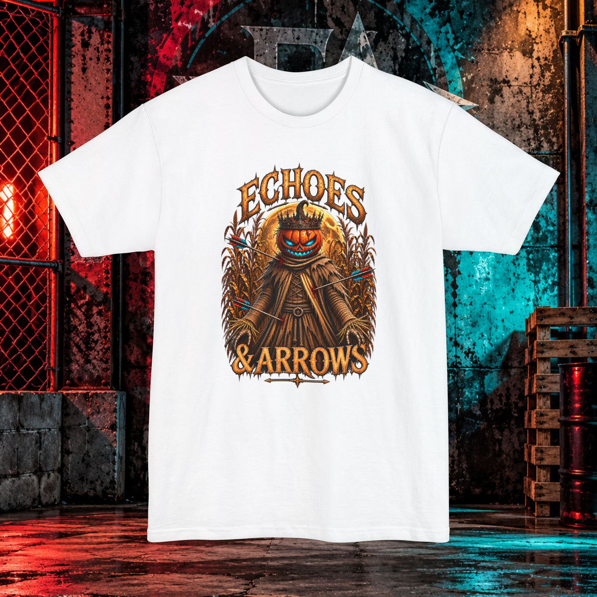 Long Body Fit- Echoes & Arrows Pumpkin King Shirt