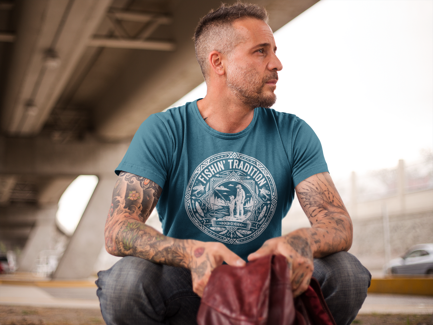 Fishin' Tradition Fishing Badge T-Shirt | Outdoor Angler Tee