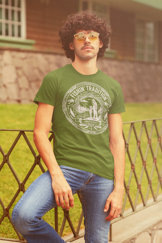Fishin' Tradition Fishing Badge T-Shirt | Outdoor Angler Tee