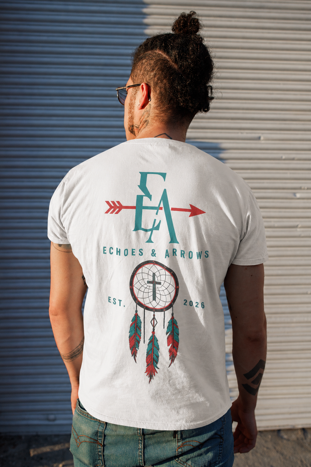 Echoes & Arrows Dreamcatcher Tee — Faith Christian Arrow Graphic T-Shirt