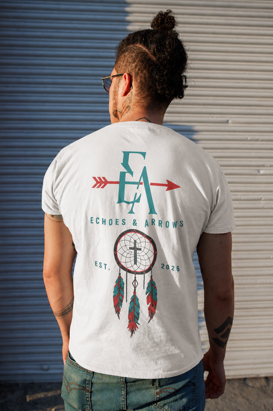 Echoes & Arrows Dreamcatcher Tee — Faith Christian Arrow Graphic T-Shirt