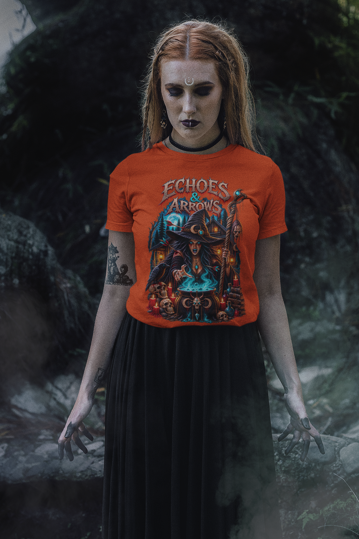 Echoes & Arrows Halloween Witch T-shirt