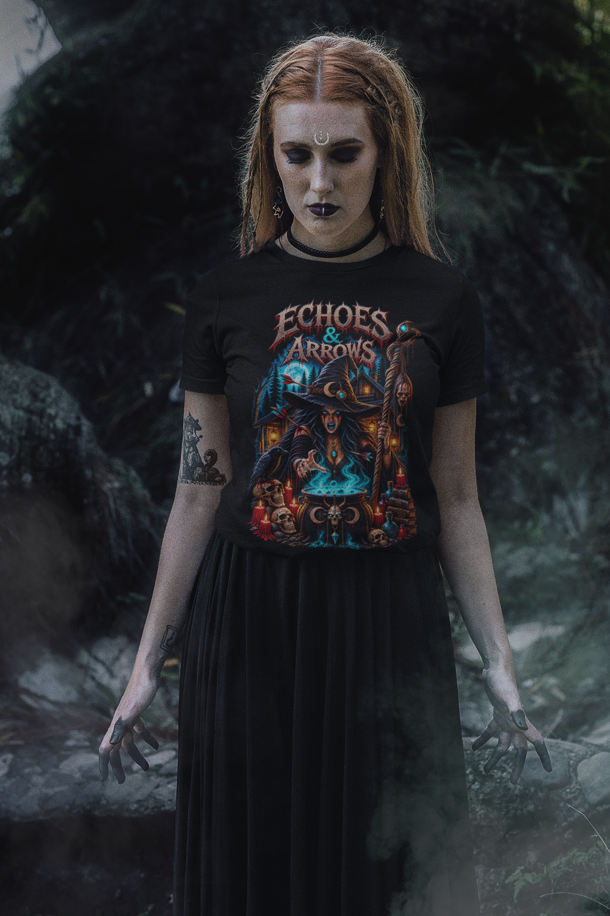 Echoes & Arrows Halloween Witch T-shirt
