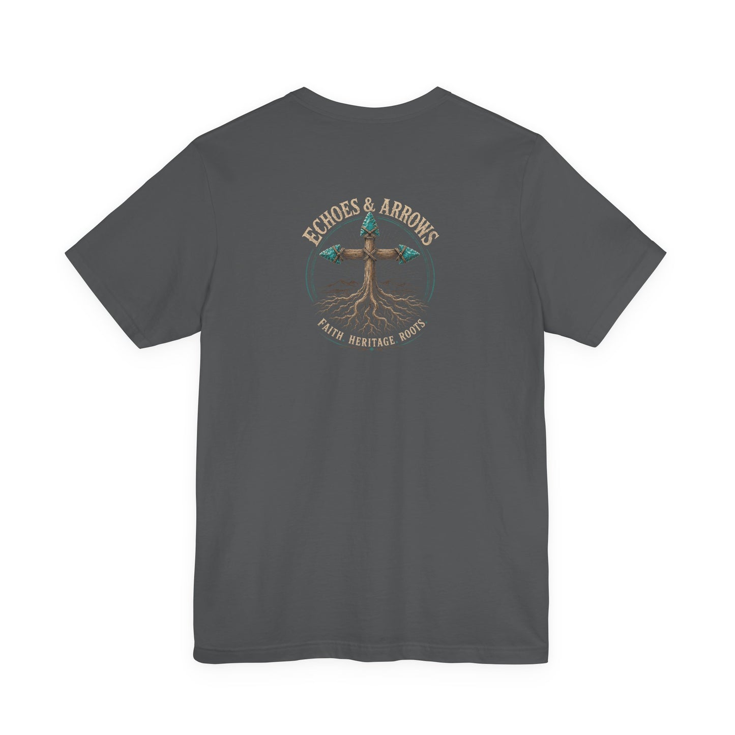 Echoes & Arrows Acoustic Guitar Dreamcatcher T-Shirt — "Voice Never Fades"