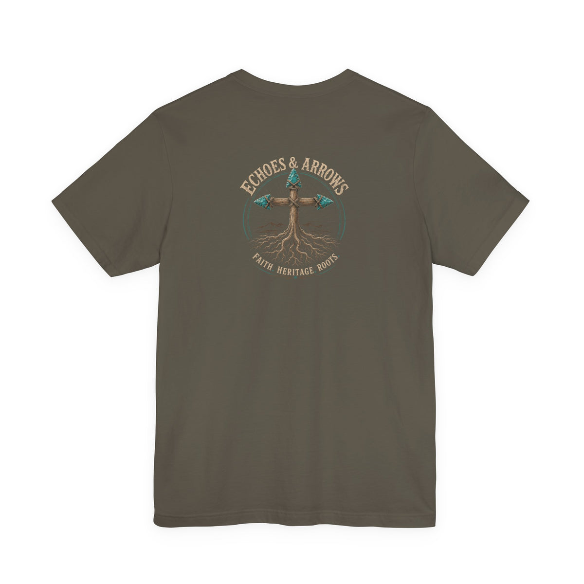Classic Fit- Echoes & Arrows Acoustic Guitar Dreamcatcher T-Shirt — "Voice Never Fades"