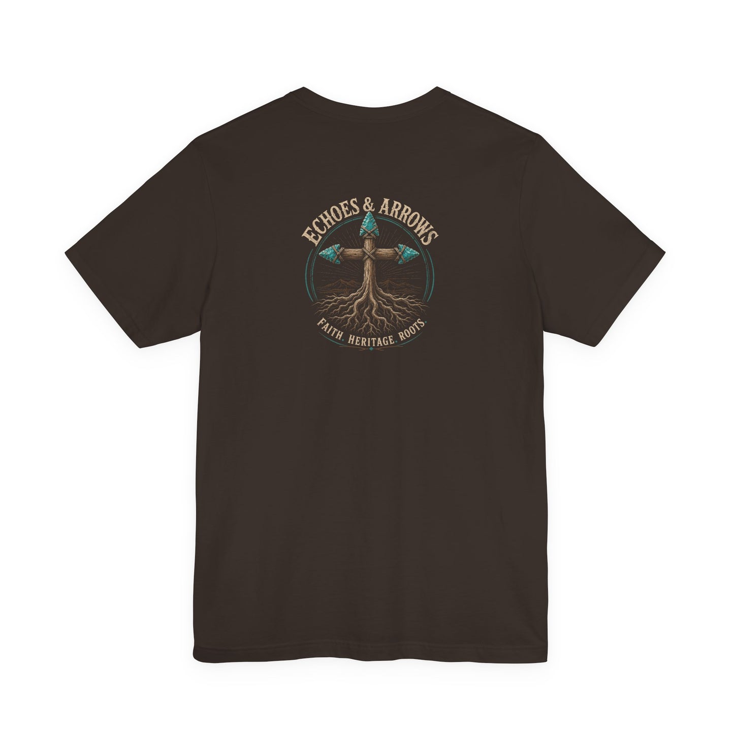 Echoes & Arrows Acoustic Guitar Dreamcatcher T-Shirt — "Voice Never Fades"