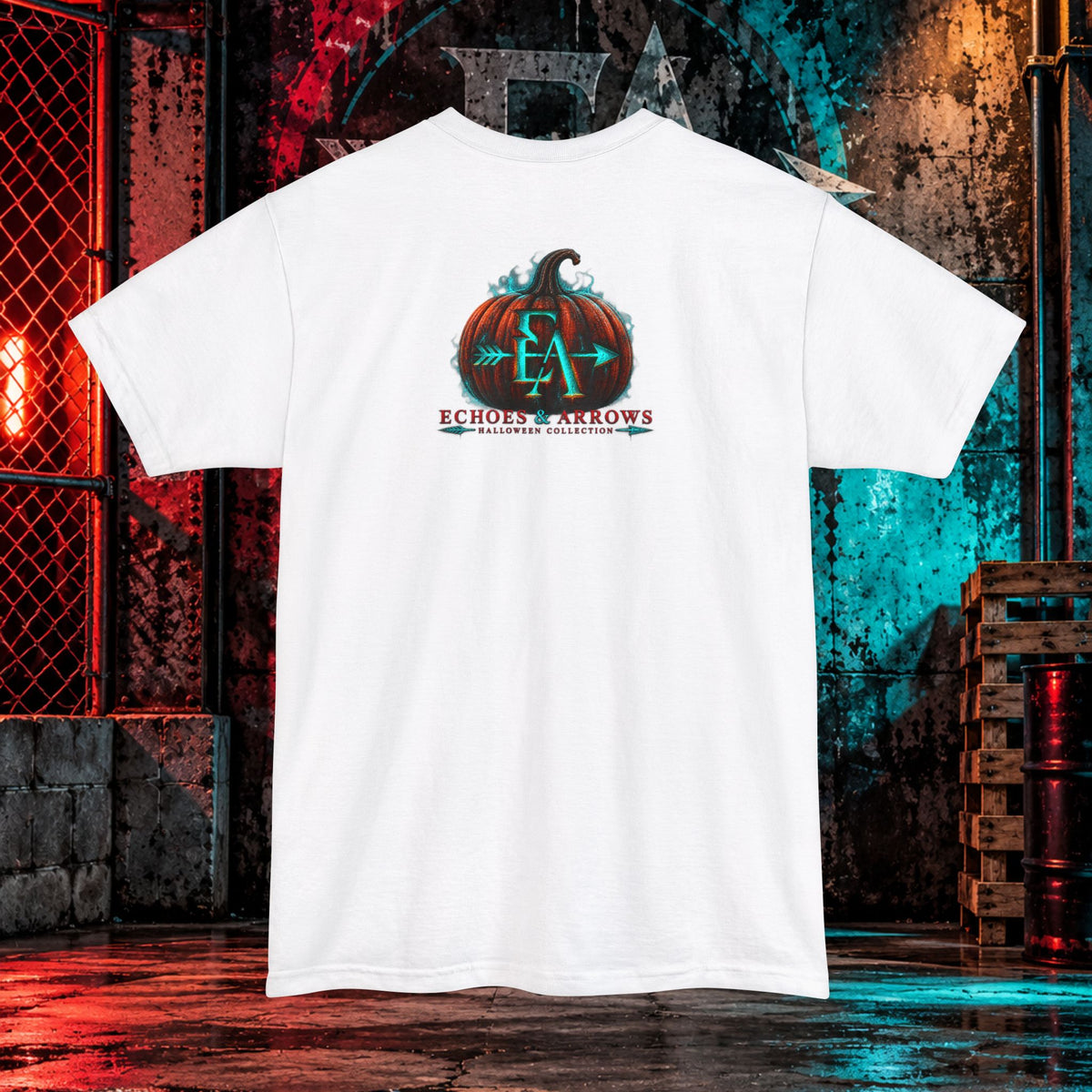Long Body Fit- Echoes & Arrows Pumpkin King Shirt